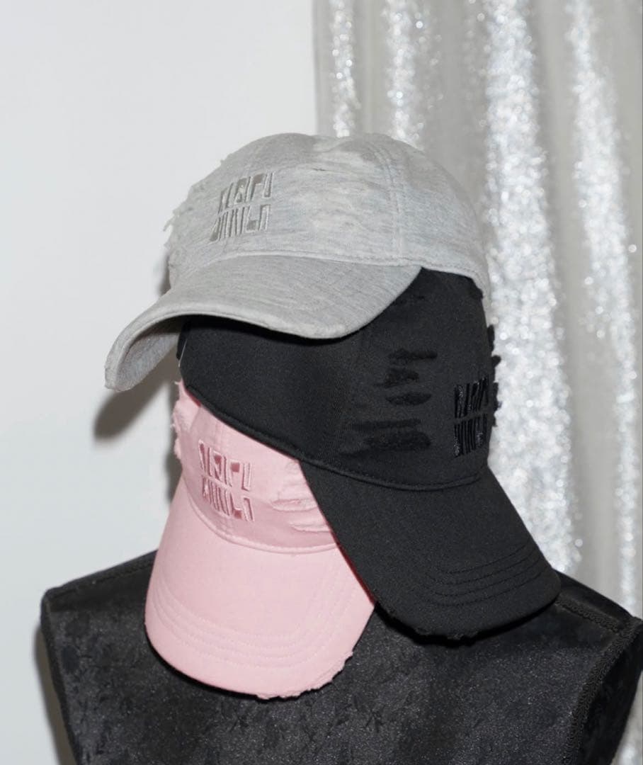 ダーリッチ　スウェットダメージキャップ　BLACK