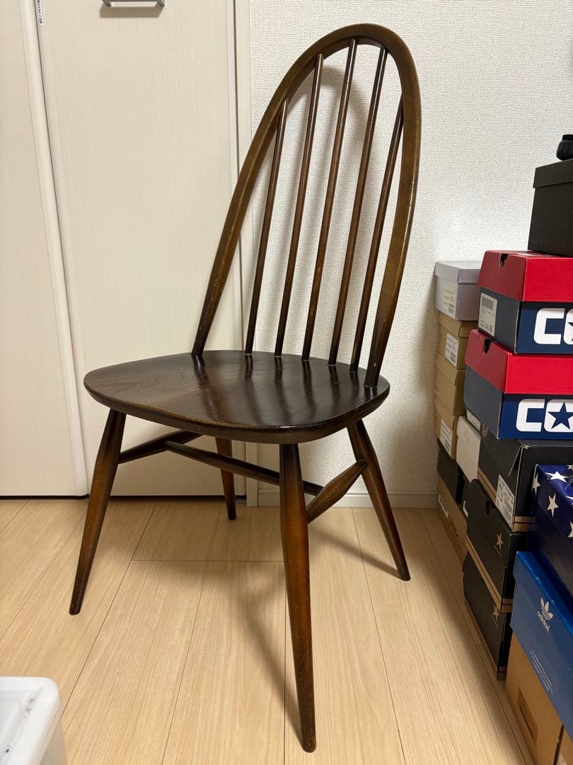 シール 刻印有 アーコール クエーカーチェア イギリスアンティーク