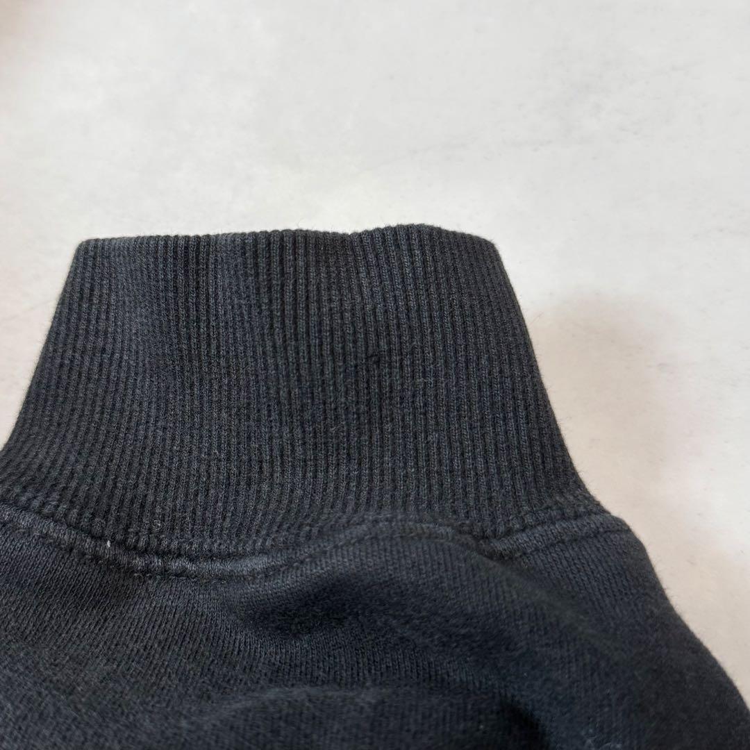 STUSSY パーカー 刺繍ロゴ ブラック L