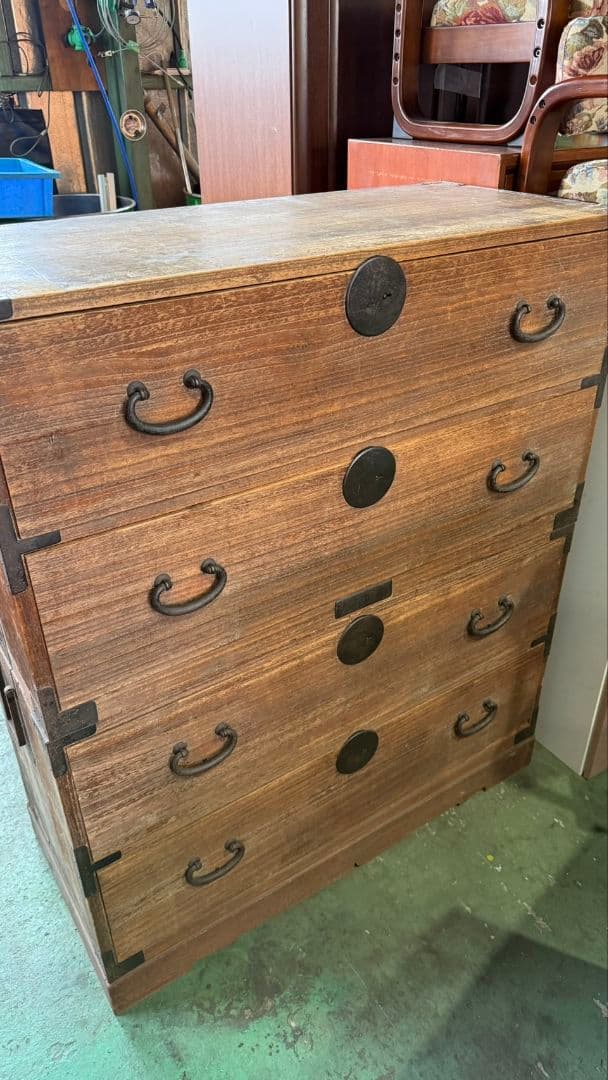 希少　桐箪笥　和家具　時代箪笥　タンス　ディスプレイ　レトロ　アンティーク　2