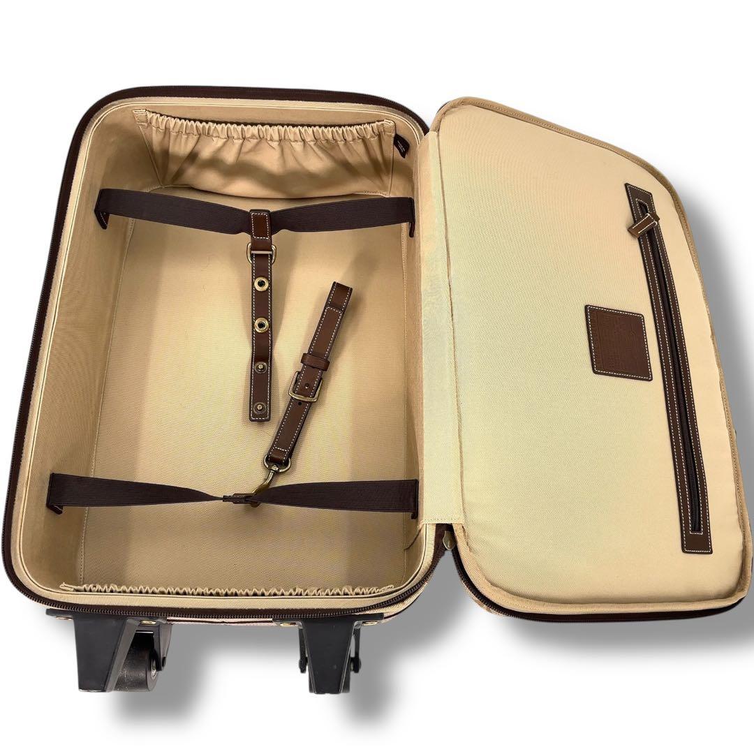 【極美品】COACH コーチ キャリーケース　スーツケース　レザー 　LV南京錠