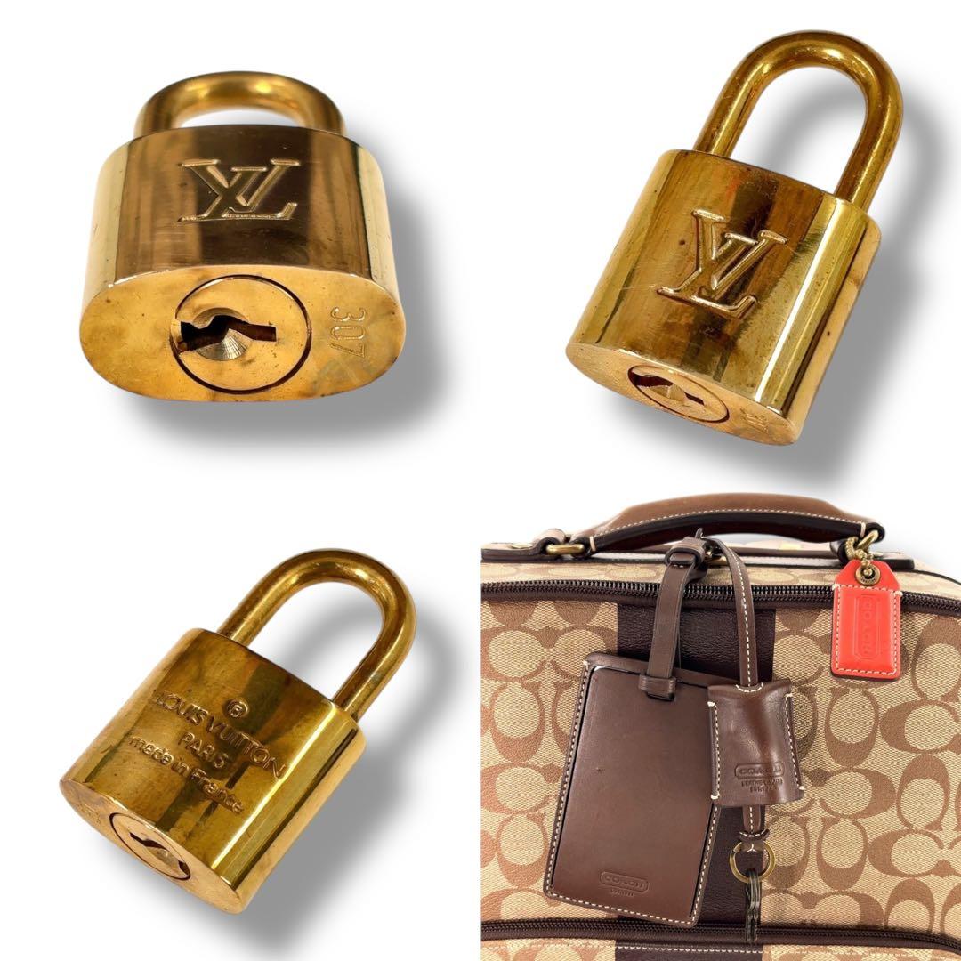 【極美品】COACH コーチ キャリーケース　スーツケース　レザー 　LV南京錠