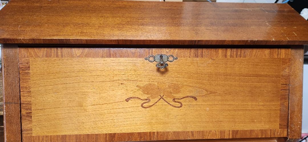 イタリア製 アンティークライティングビューロー デスク チェスト