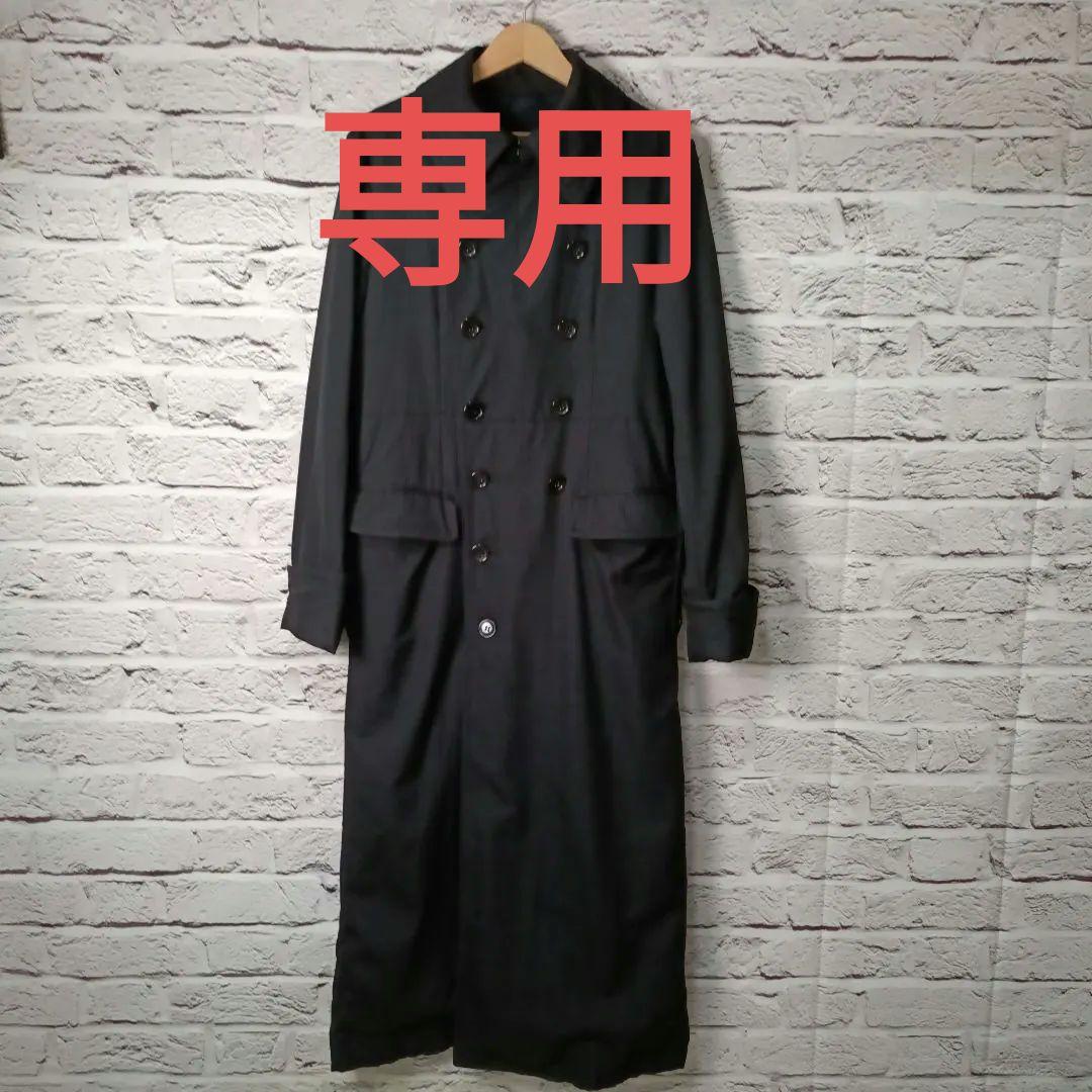 希少■MASAKI MATSUSHIMA 超ロング丈 トレンチコート ブラック