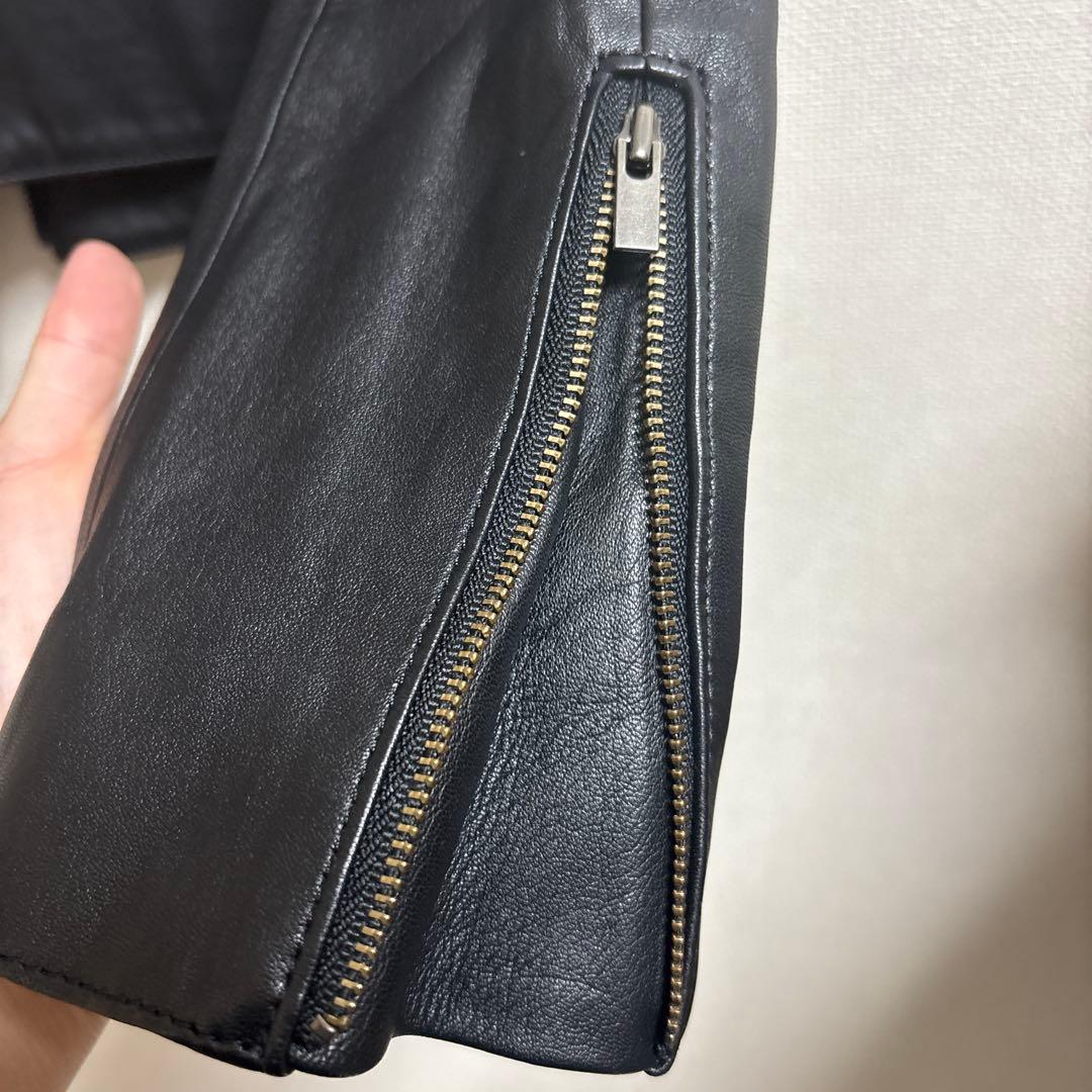 ジジ　セオリーリュクス　ライダース　レザージャケット　黒　ブラック　38号