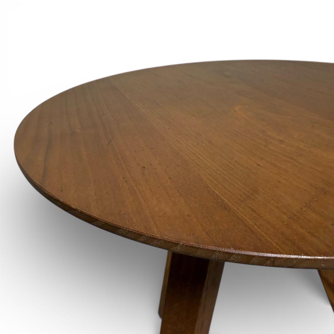 柏木工　サイドテーブル　ウォールナット　直径40cm 無垢材　花台　北欧