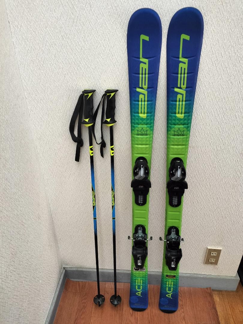 エラン ジュニア スキー板 JETT 130cm ポール付3点セット