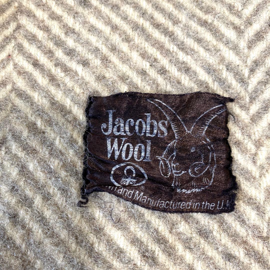 Jacobs Wool ヤコブウールブランケット グレー 膝掛け ソファーカバー