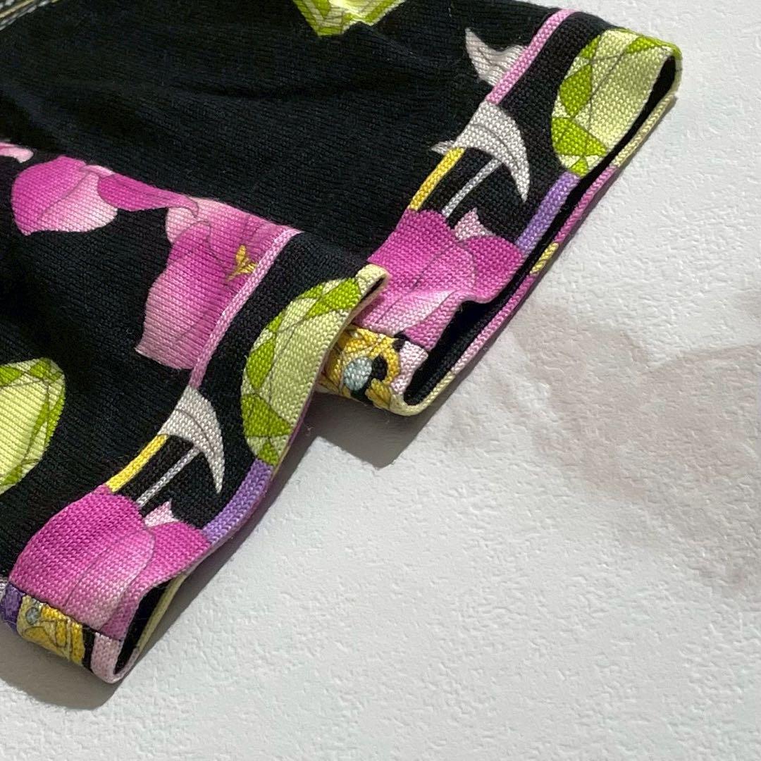 極美品✨レオナールスポーツ ショールカラーニット ウール100 花柄 宝石 42