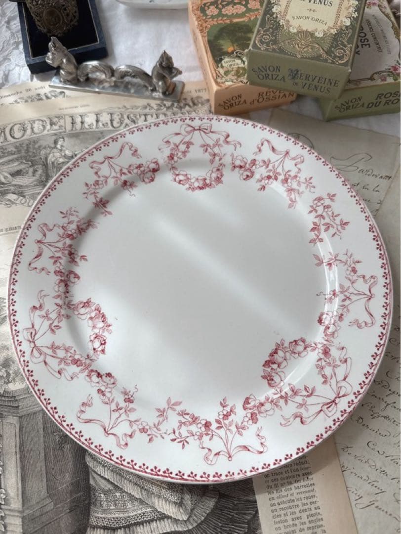 Sarreguemines Mozart Rouge 24cm平皿