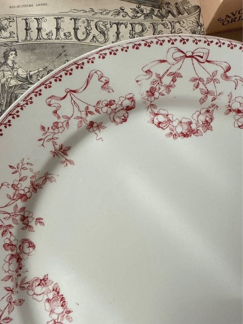 Sarreguemines Mozart Rouge 24cm平皿