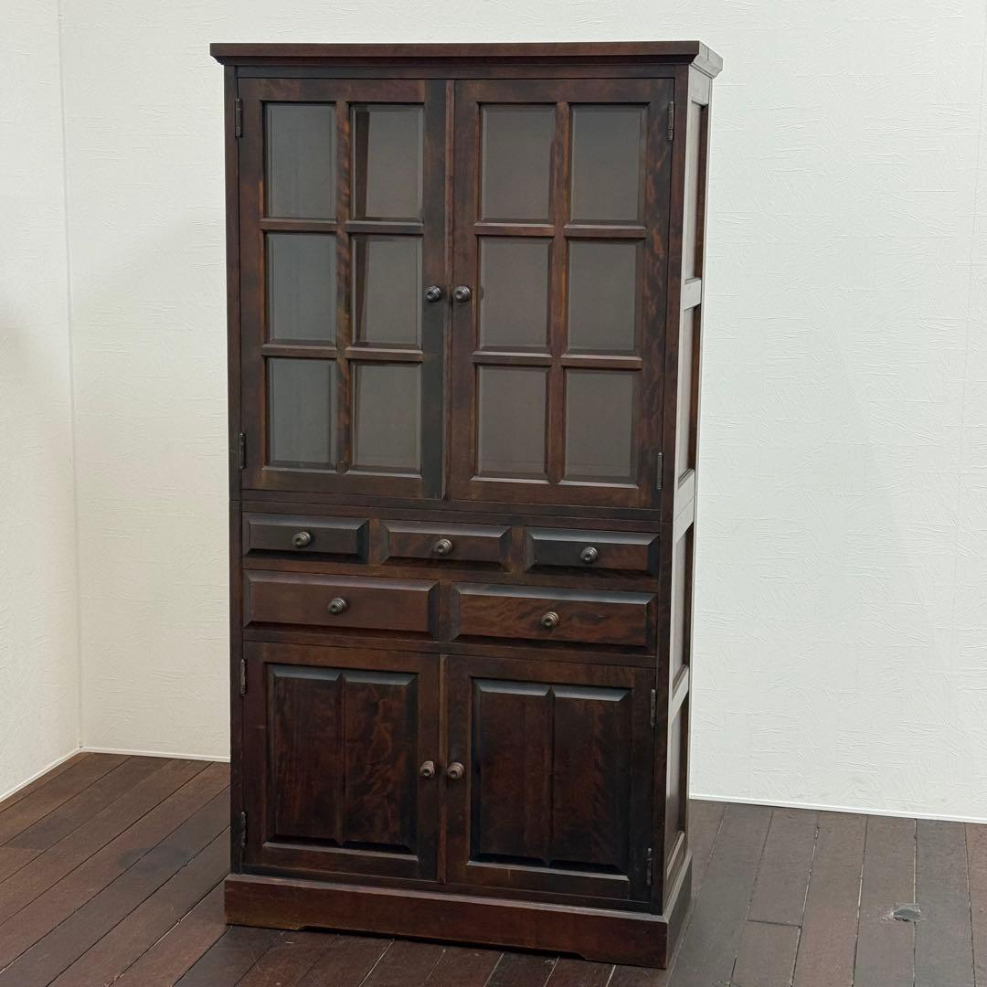 H21K69 北海道民芸家具 食器棚 HM160K