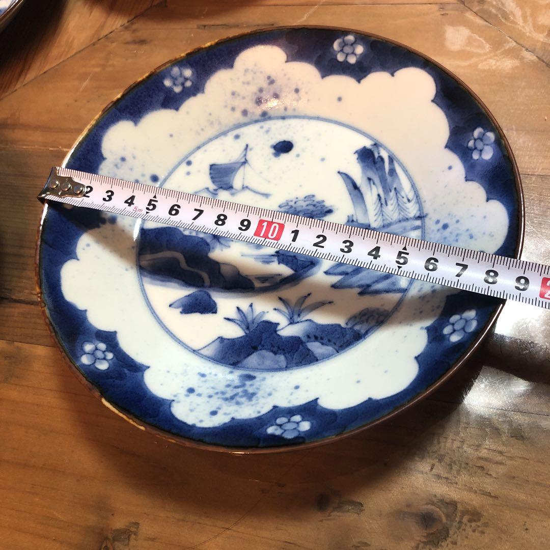 有田焼　福泉窯　中皿　山水　染付