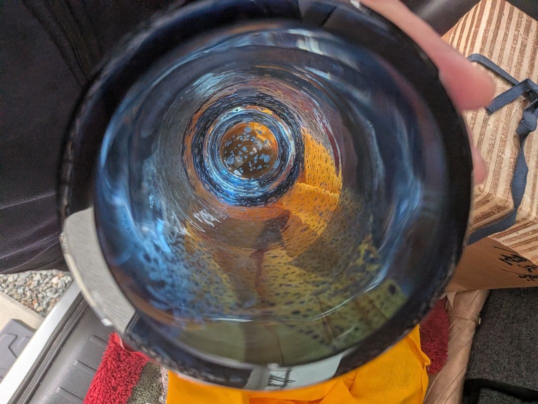 江戸硝子 東洋佐々木ガラス 藤花文様 クリスタル花瓶 伝統工芸品