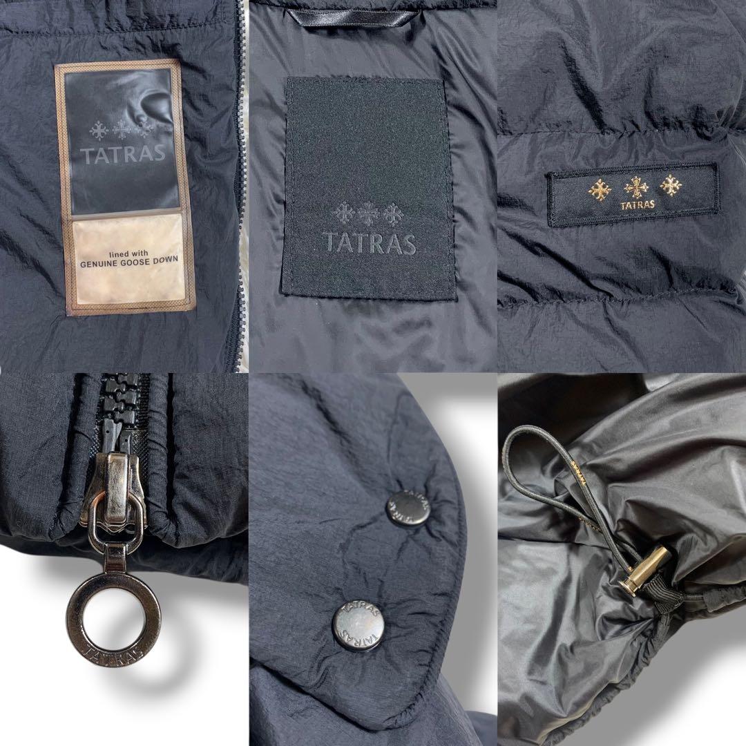 美品✨タトラス ダウンコート ポリテアマ ブラック ナイロン フード 3