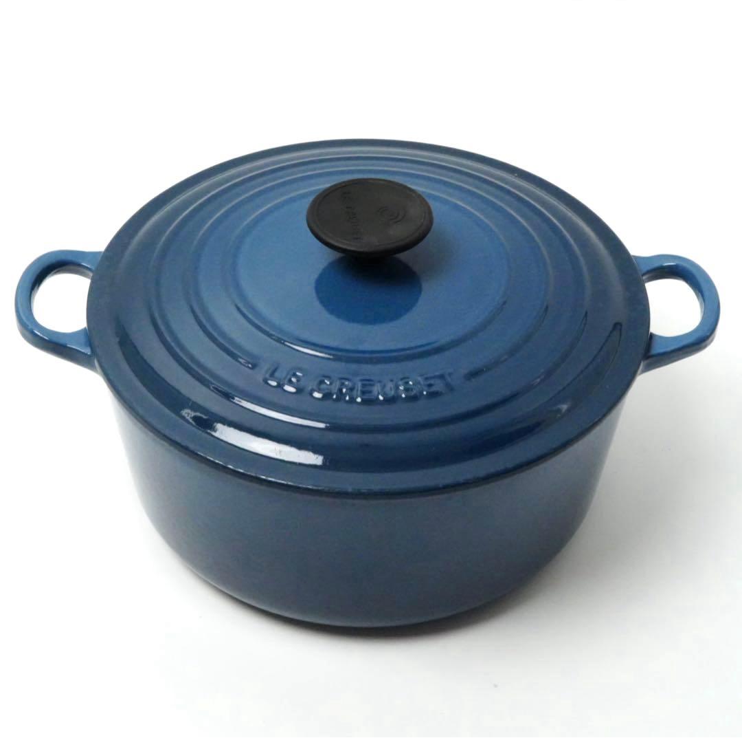 【美品】LE CREUSET　ココット ロンド ディープティール　24cm