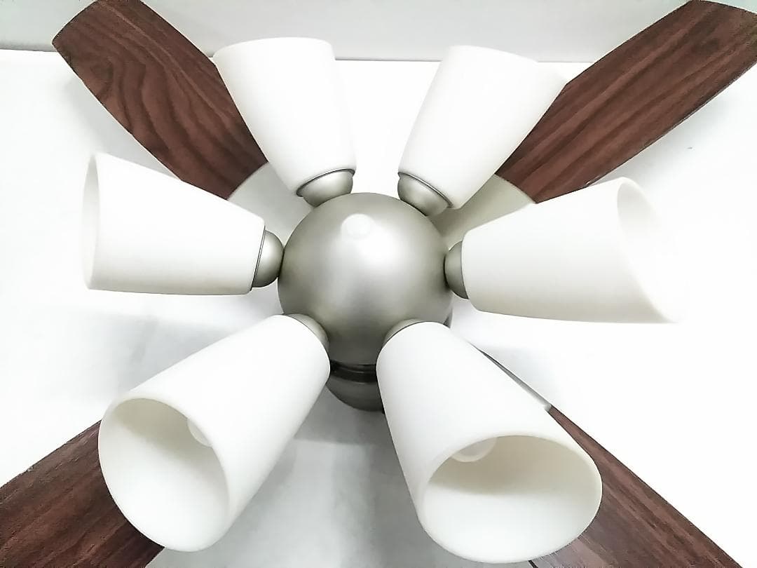 大光電気 シーリングファン ASL-610 2017年製 6灯 リモコン付★