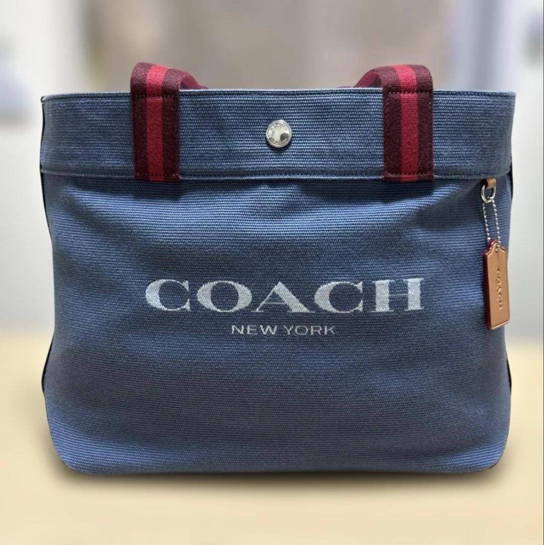 coach デニム　トートバッグ