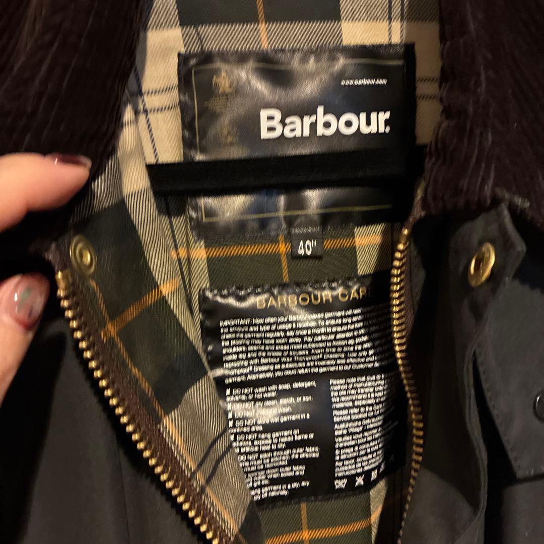 Barbour ロングコート 40\" ダークグリーン