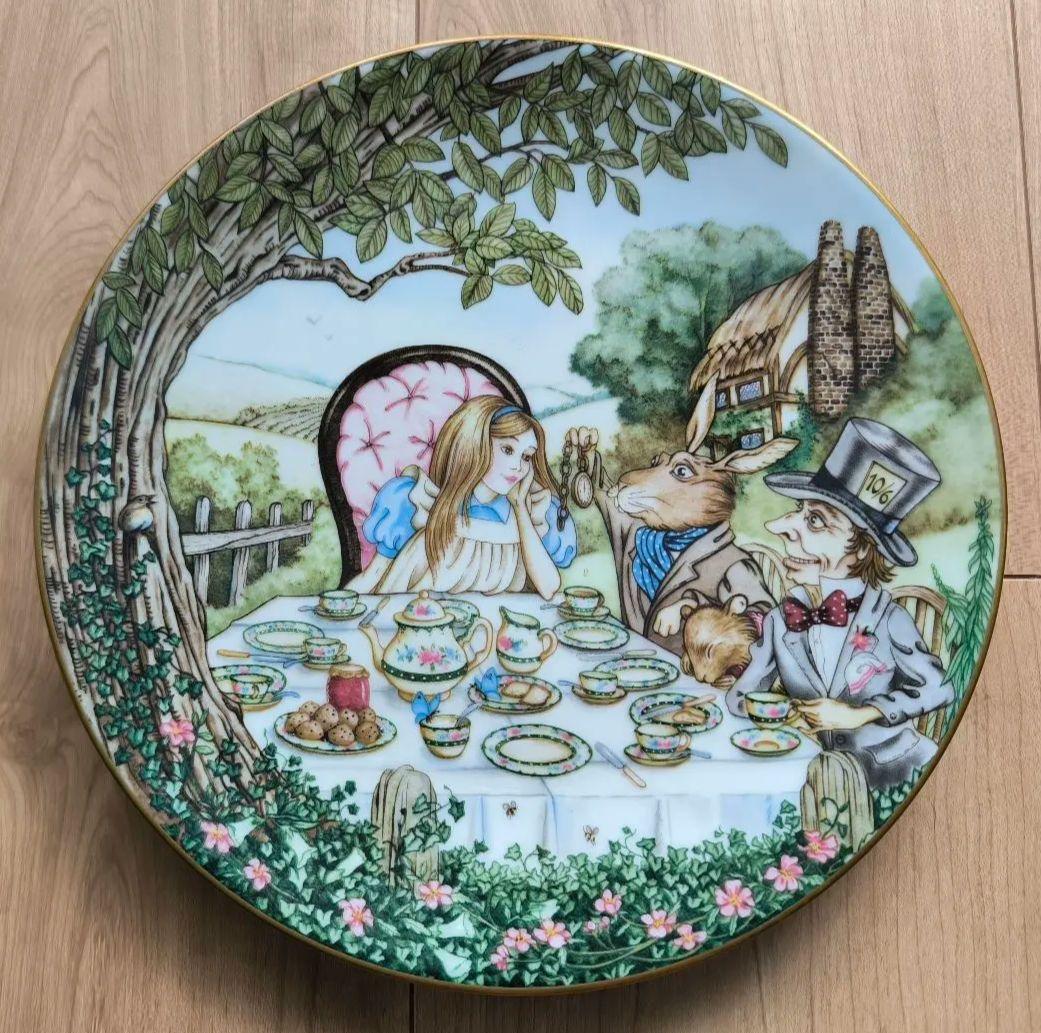 【マジョラム】リモージュ 陶器 プレート 不思議の国のアリス