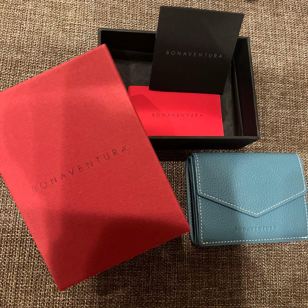 BONAVENTURA 三つ折り財布 青