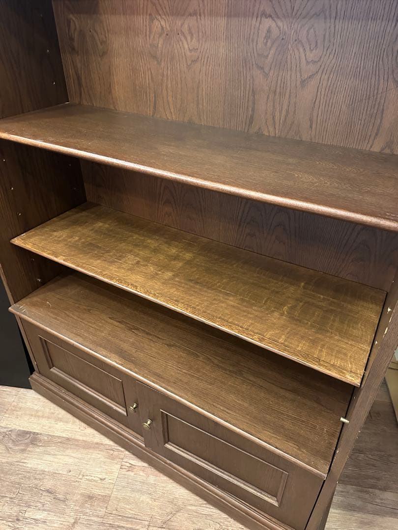 【東京都23区配送無料】アンティーク　大型　本棚　ブックケース　飾り棚　シェルフ