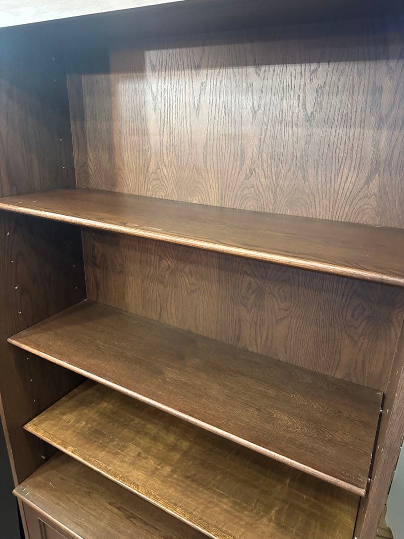 【東京都23区配送無料】アンティーク　大型　本棚　ブックケース　飾り棚　シェルフ