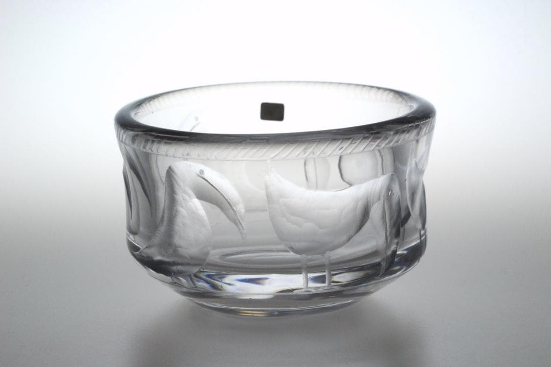 Erik Hoglund エリックホグラン クリスタルガラス ボウル 鳥
