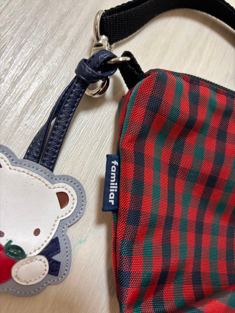 familiar 舟形ポシェット　赤　ファミリア