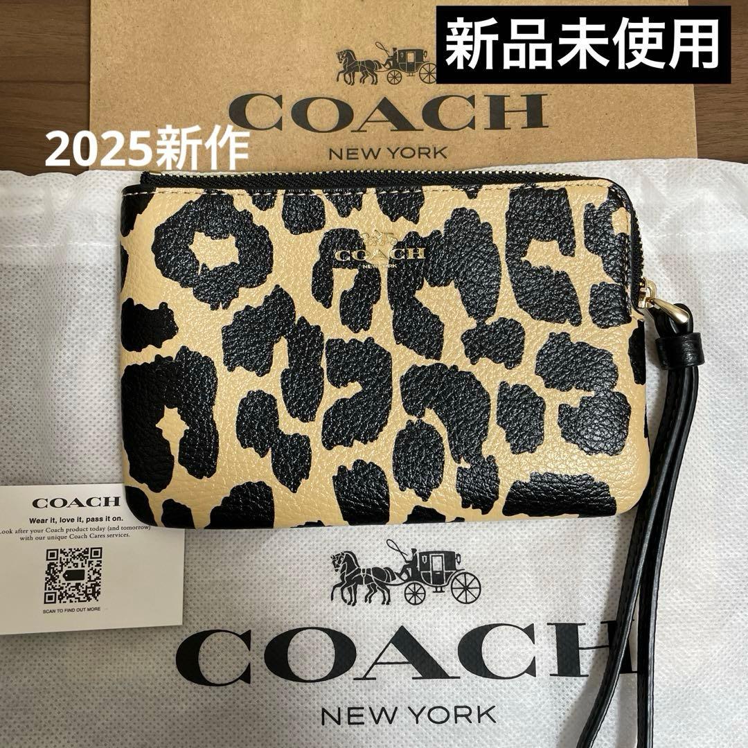 【新品】COACHコーチ★ジップリストレット★レオパード ヒョウ柄人気完売品