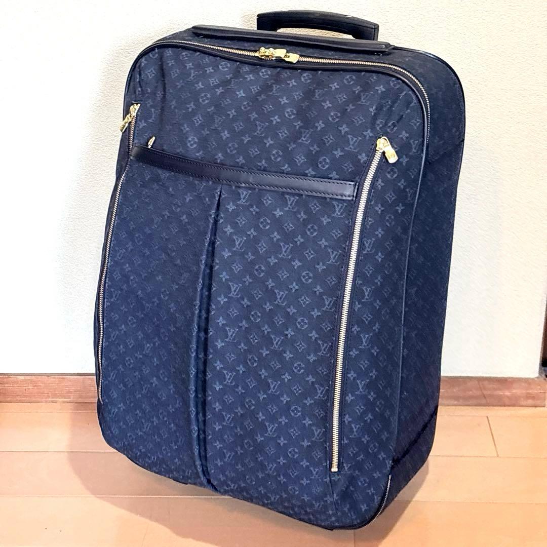 ルイヴィトン M23281 モノグラム ミニ アネット キャリー ブルー