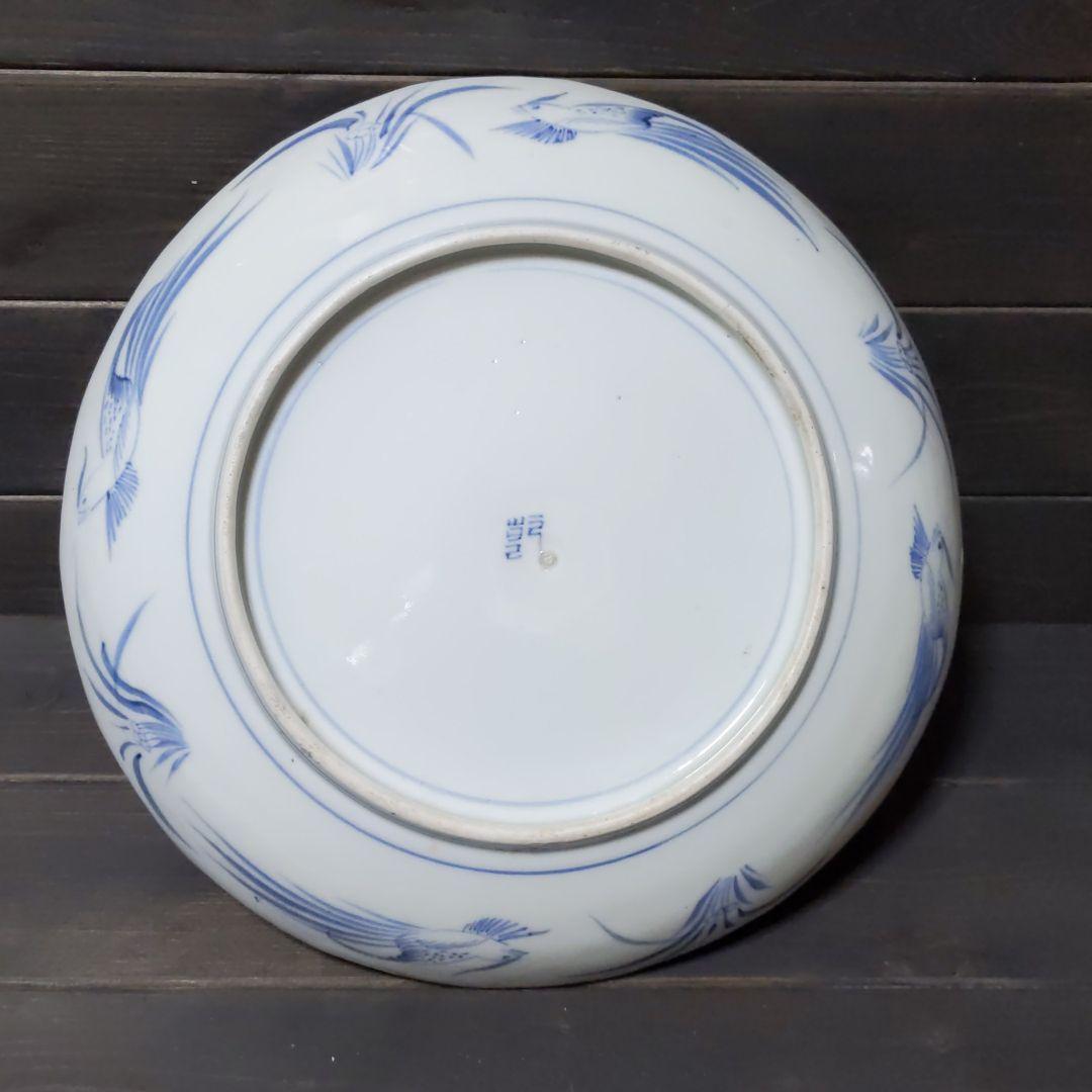 染付　大皿　直径約31cm 骨董 アンティーク　皿
