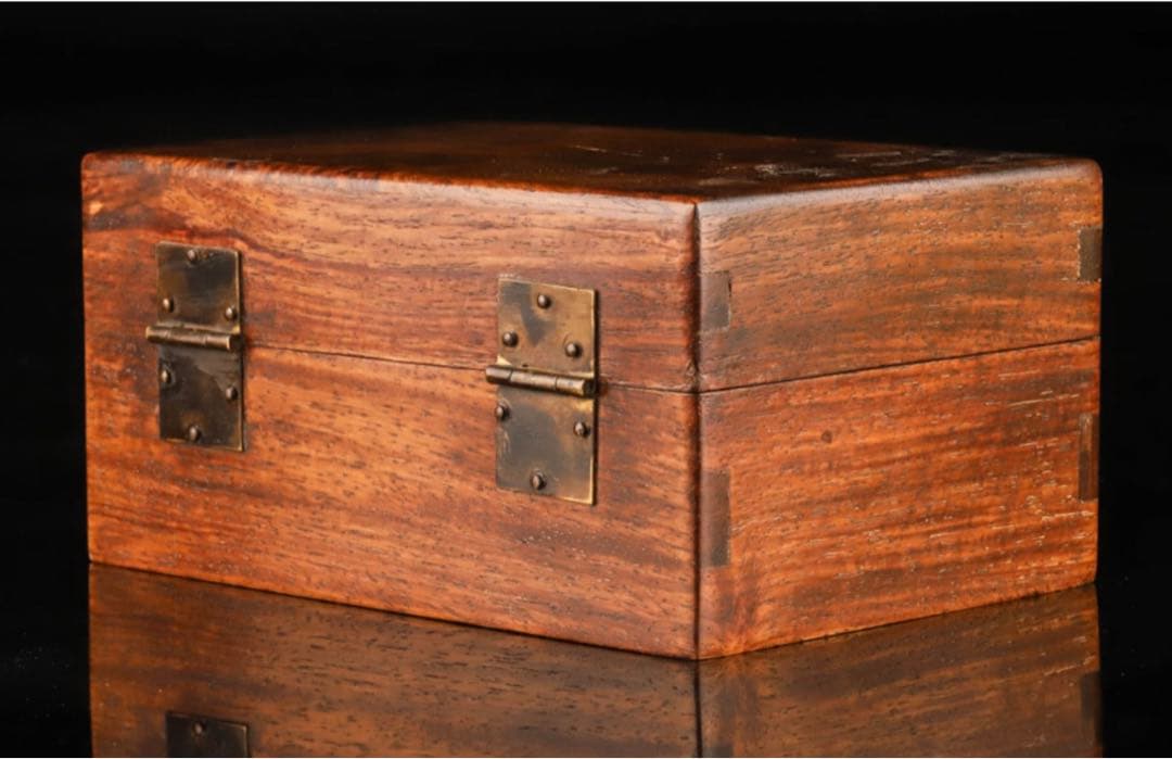 【激レア】海南黄花梨 玉杢 小箱 印材箱 印箱