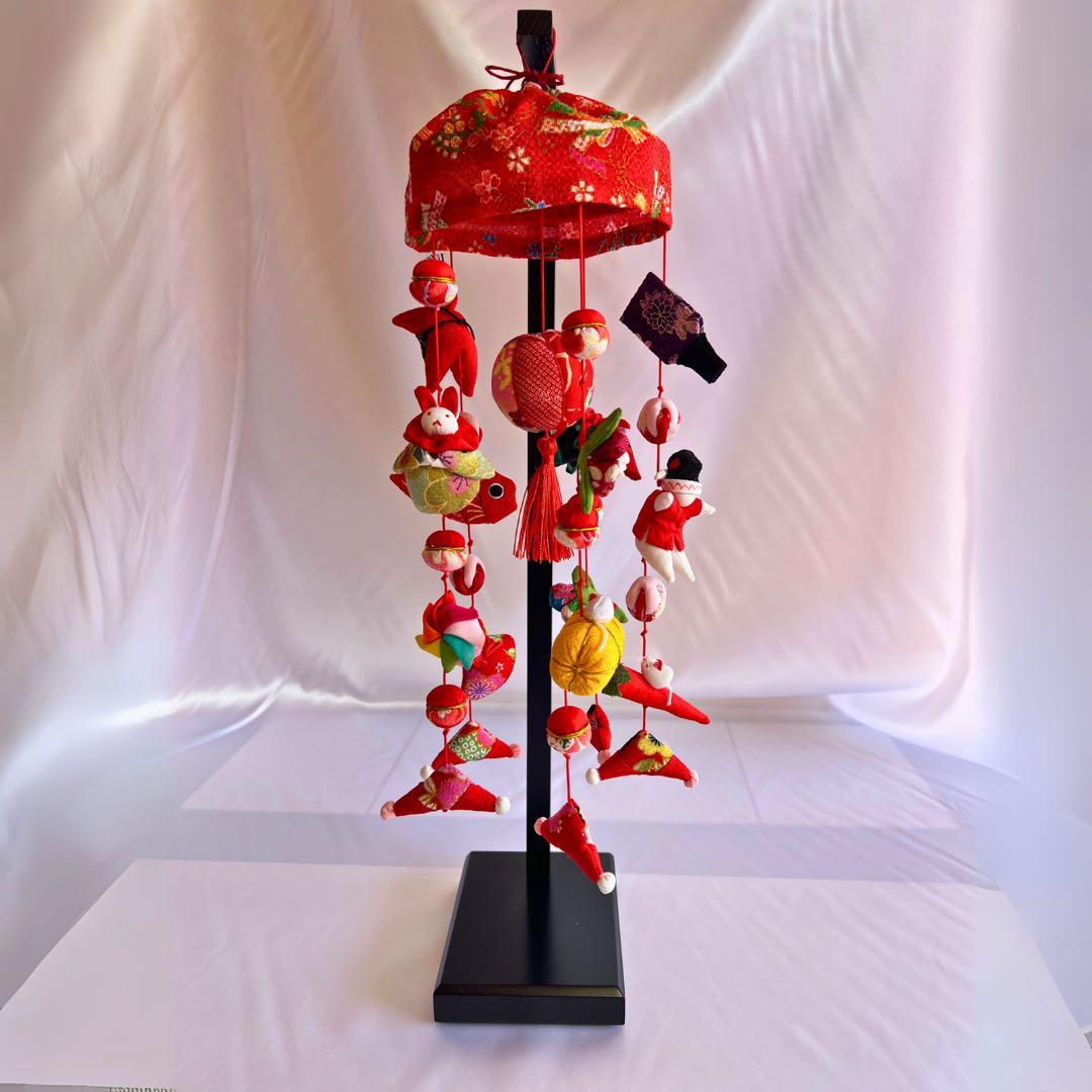 1つ1つ作り込まれたつるし飾り　ひな飾り　ひな祭り　スタンド付き！