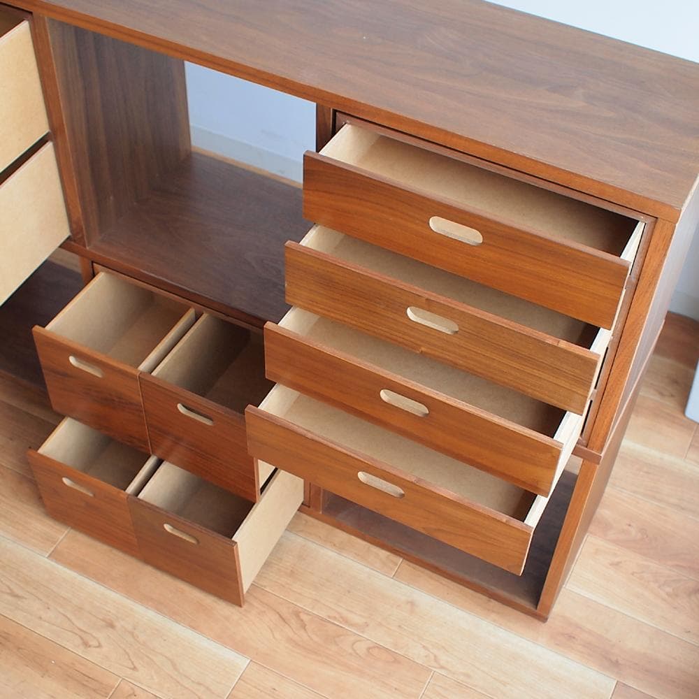無印良品/MUJI ウォールナット材 スタッキングシェルフ 引出付き チェスト