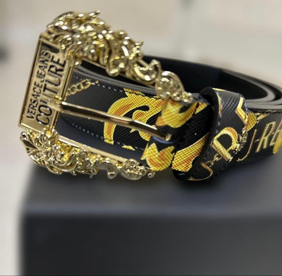 VERSACE JEANS COUTURE ベルト ブラック/ゴールド