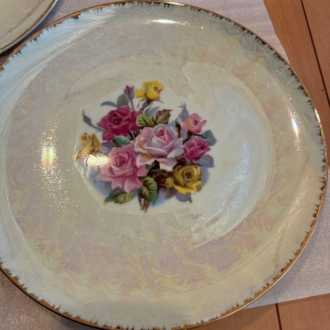 Marumitsu バラの花柄皿セット26cm