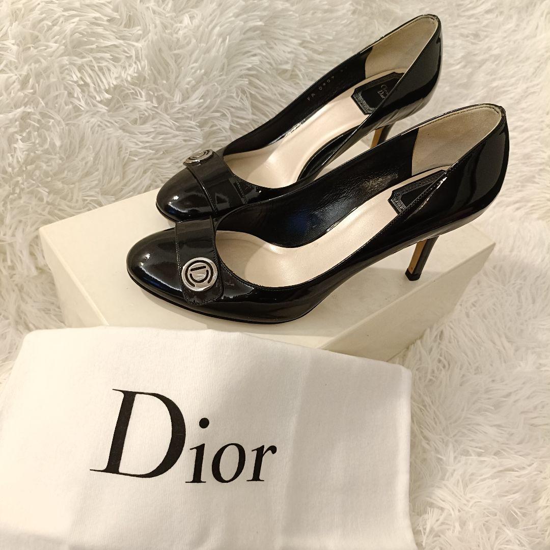 美品✨️箱付　Dior ブラック ハイヒール パンプス　ディオール 23.5cm