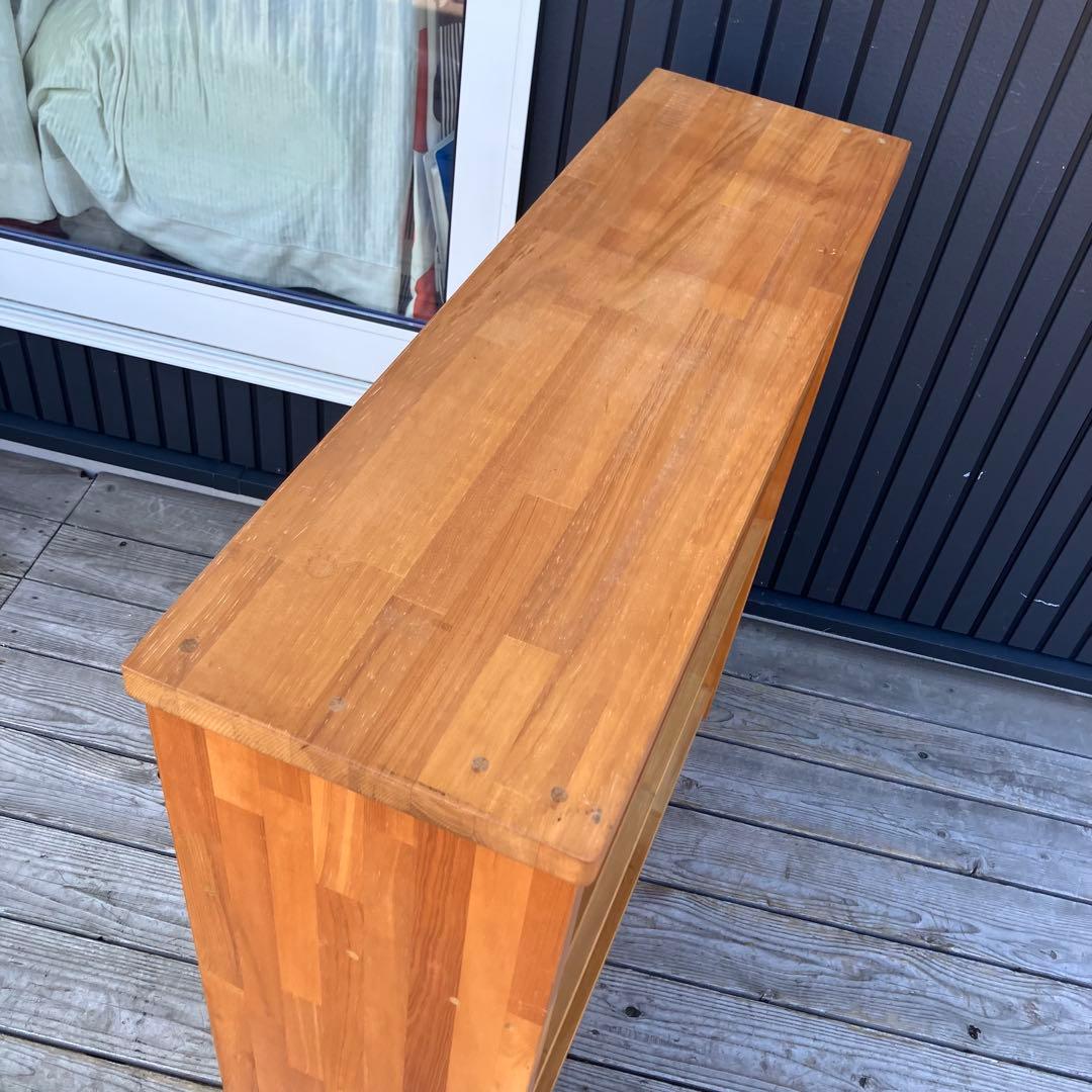 ② 昭和レトロ 古家具 古材 木製飾り棚 ディスプレイラック オープンラック