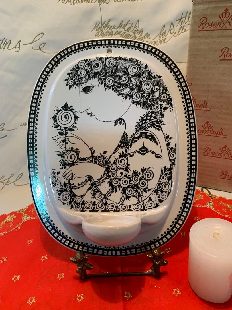ビヨンヴィンブラッド　ビンテージのローゼンタール社のロウソク立て壁掛けプレート！