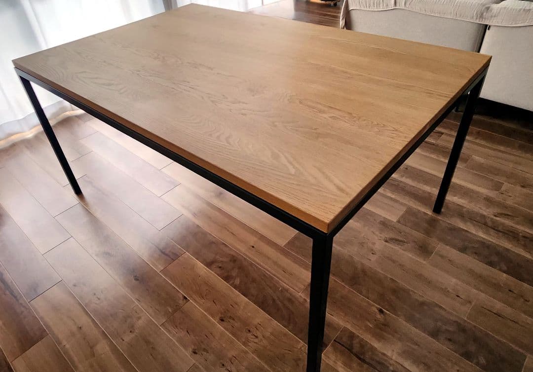 ダイニングテーブル アイアン×無垢材(オーク)