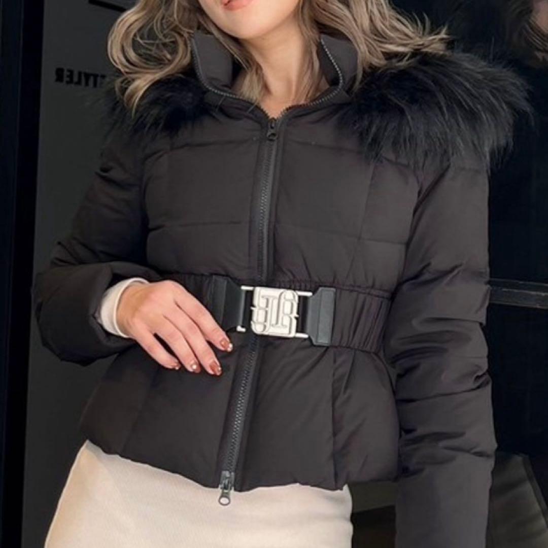 GYDA GYGYベルト付きショートダウンコート