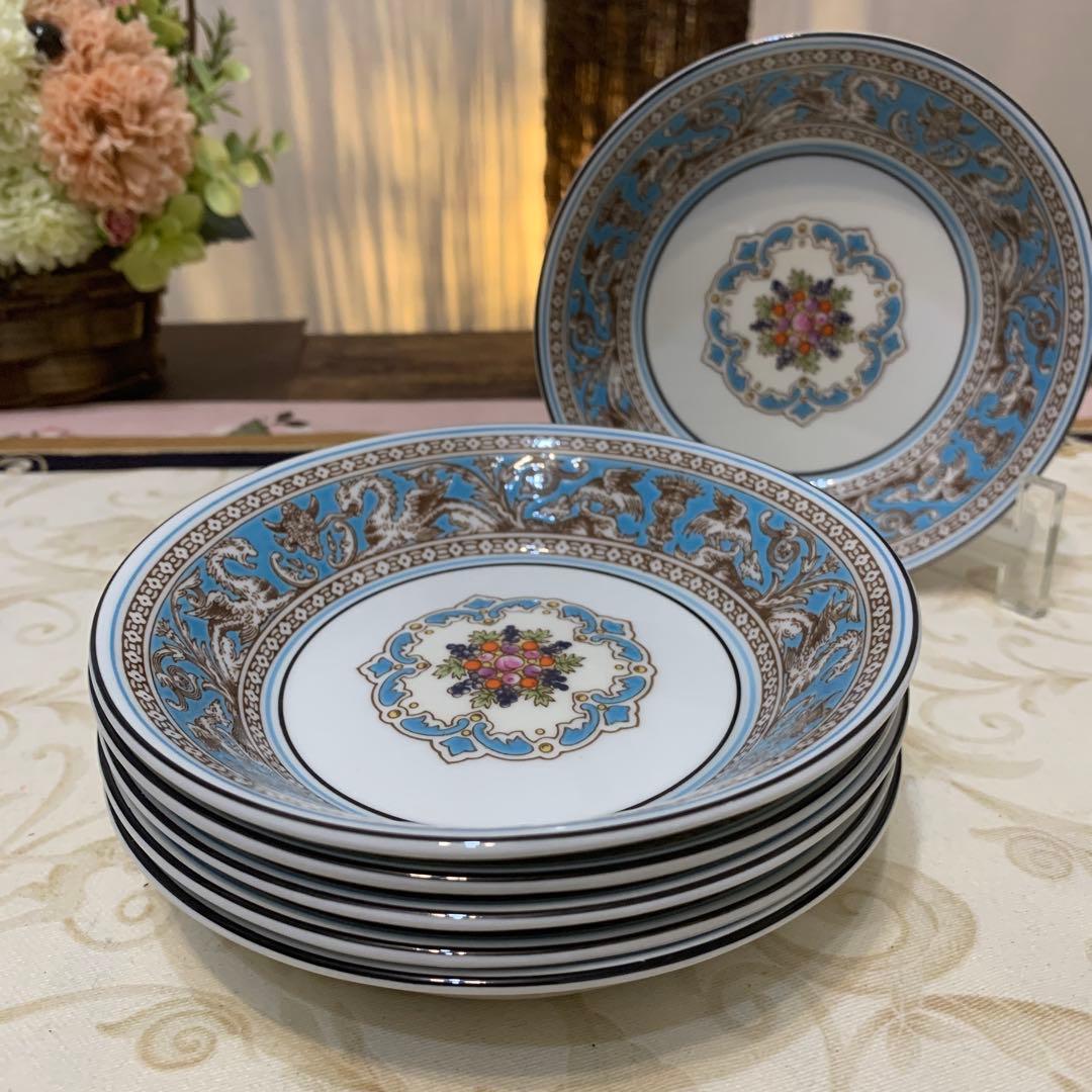 未使用　ウェッジウッド フロレンティーン　ターコイズ　12.8cmボウル　6枚