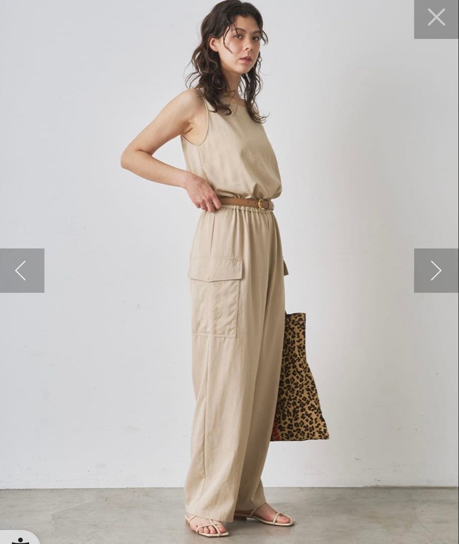 2025SS今季美品★ウィムガゼット　オックスオールインワン　ベージュ　F