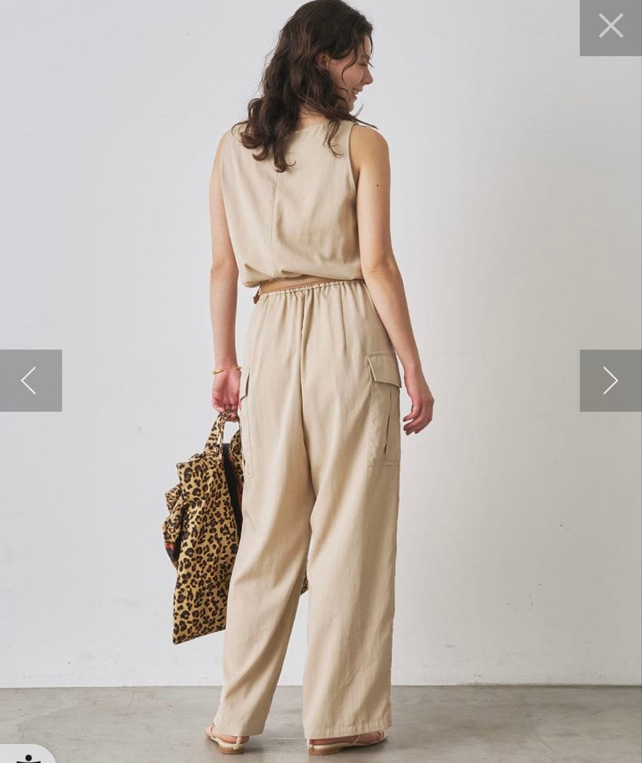 2025SS今季美品★ウィムガゼット　オックスオールインワン　ベージュ　F