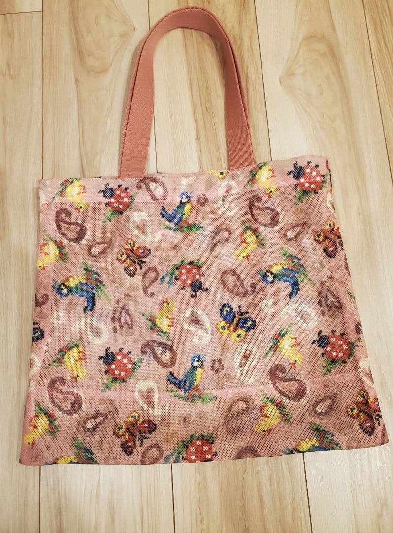 ♡⭐フェイラー　FEILER ハイジ ペイズリー ピンクメッシュバッグ