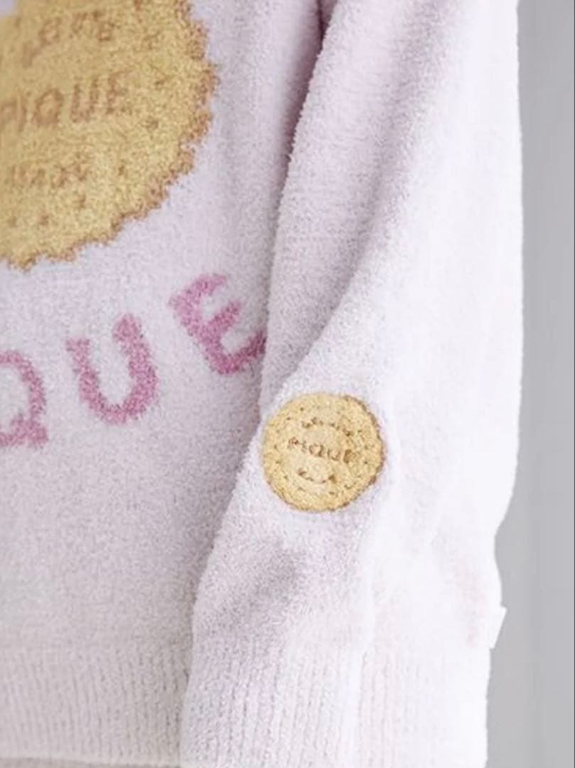 ジェラートピケ　パウダービスケットジャガードプルオーバー&ロングパンツ上下セット