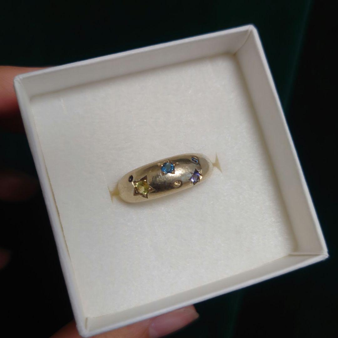 bohem × patchouli 一点ものリング(ブルー系)