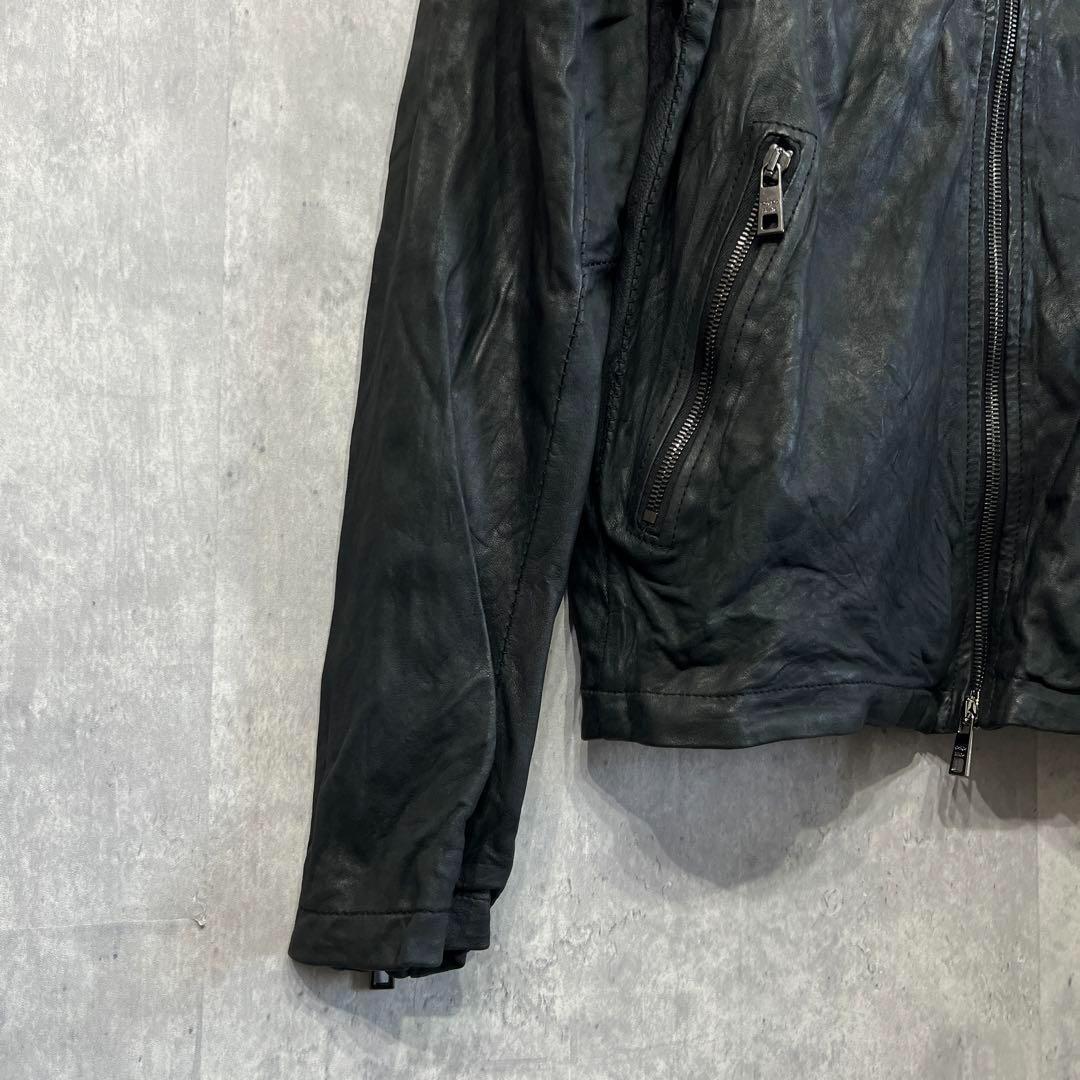 【新品定価22万】GIORGIO BRATO ラムレザージャケット ブラック46