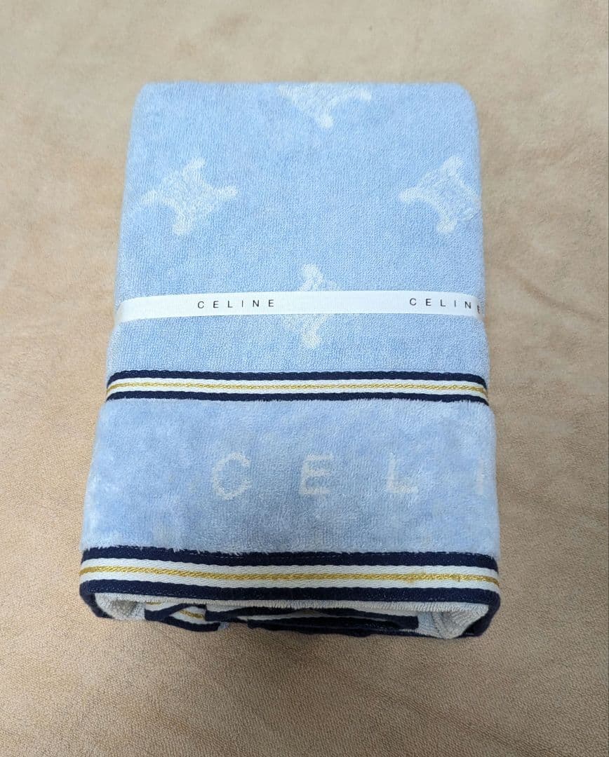 CELINE タオルケット ライトブルー